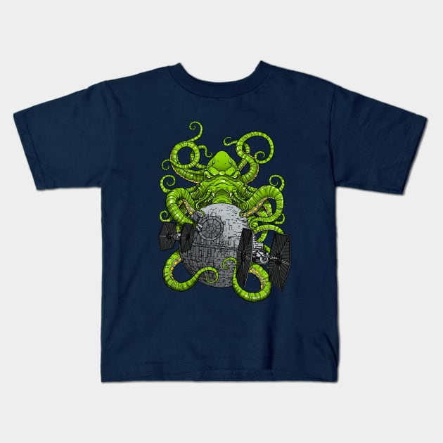 Cthulhu Strikes Back Kids T-Shirt by drsimonbutler